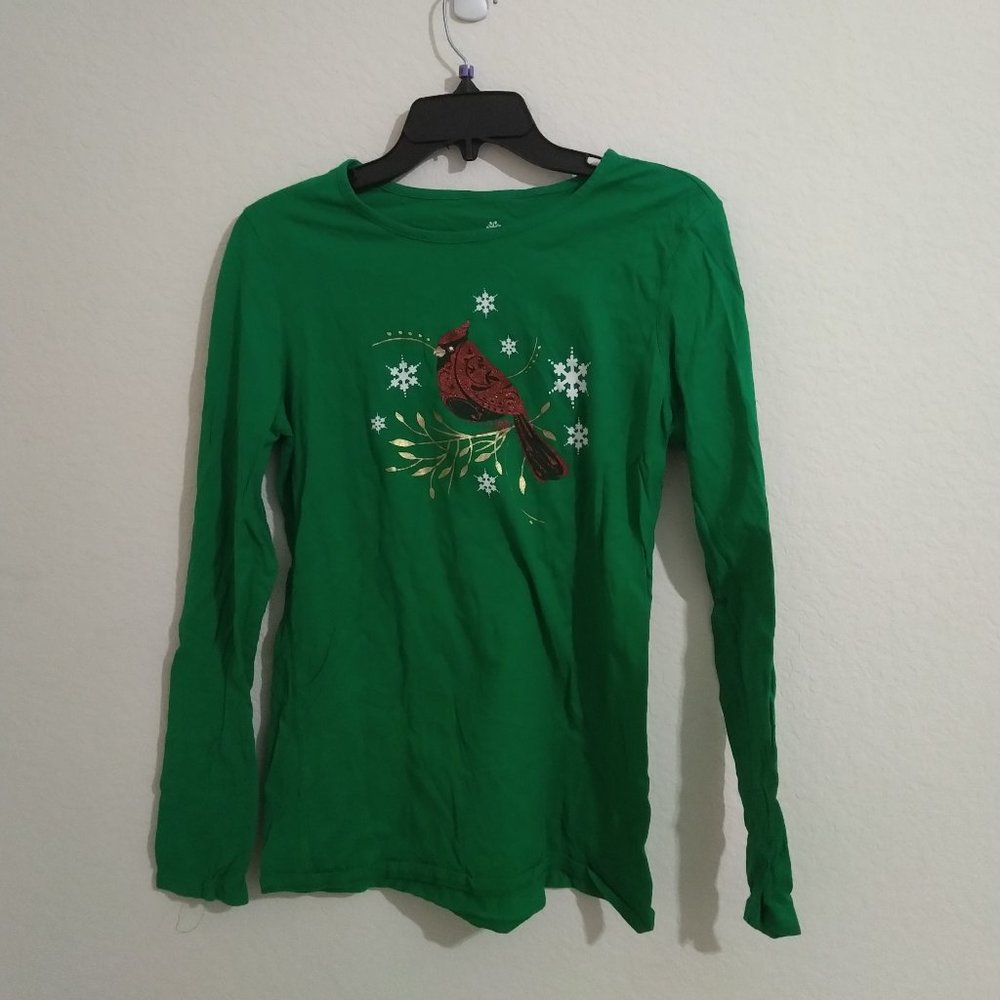 Green Shirt with Canary